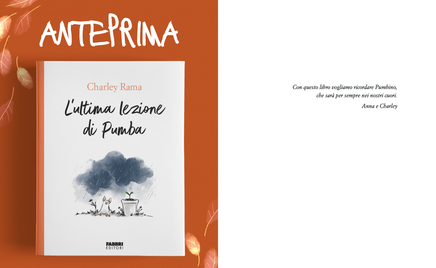 Bundle Libro - L'ultima lezione di Pumba e segnalibro Pumba AUTOGRAFATO