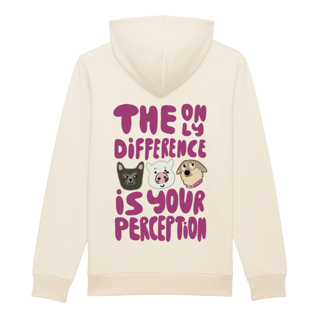 Felpa natural unisex - The Only Difference Is Your Perception